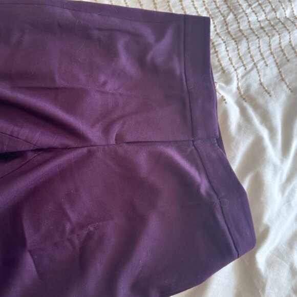 Theory High Slit Purple Flannel Pants Size 6 - Picture 3 of 12